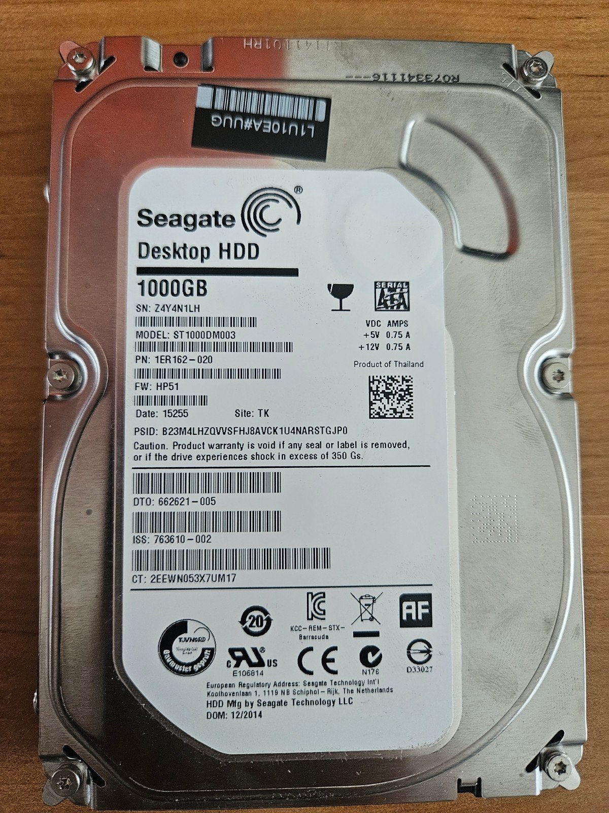 Seagate 1TB HDD / 1000Giga Harde schijf, Computers en Software, Harde schijven, Ophalen