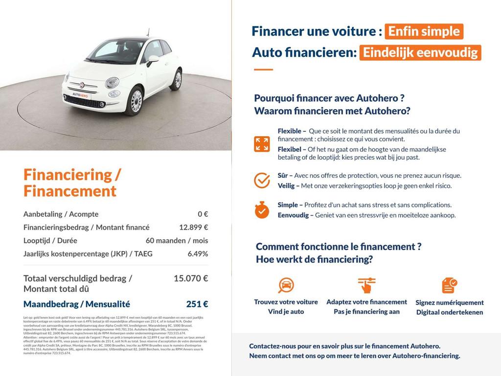 Fiat 500 1.0 Mild-Hybrid Dolcevita, Autos, Fiat, Achat, Euro 6, 69 ch, Boîte manuelle