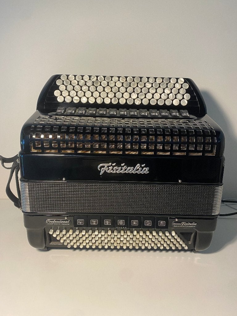 Fisitalia 46.45 TC Knop Accordeon, Gebruikt, Met koffer, Knopaccordeon, 120-bas