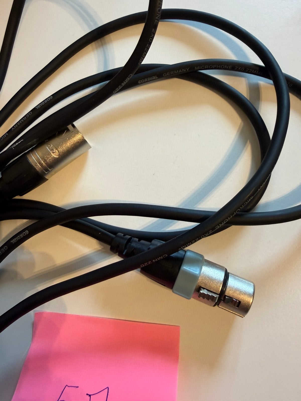 Câble XLR 5m REAN CORDIAL, Enlèvement ou Envoi, Comme neuf