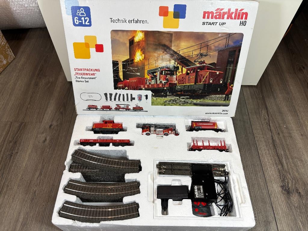 Märklin H0 – 29752 – Coffret de départ numérique pompier (1), Enlèvement ou Envoi, Courant alternatif, Comme neuf, Locomotive
