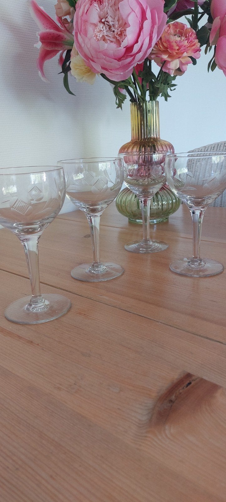 4 Art deco verfijnde Champagne of cocktail coupes, Antiek en Kunst, Ophalen