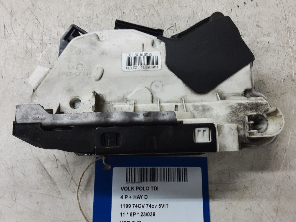SERRURE DE PORTE AVANT GAUCHE Polo V (6R) (5K1837015B), Volkswagen, Mevr. I. Hauben, Utilisé, Avant