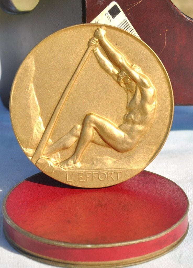 medaille de bronze ministère de l'instruction ath, Timbres & Monnaies, Pièces & Médailles, Enlèvement ou Envoi, Bronze