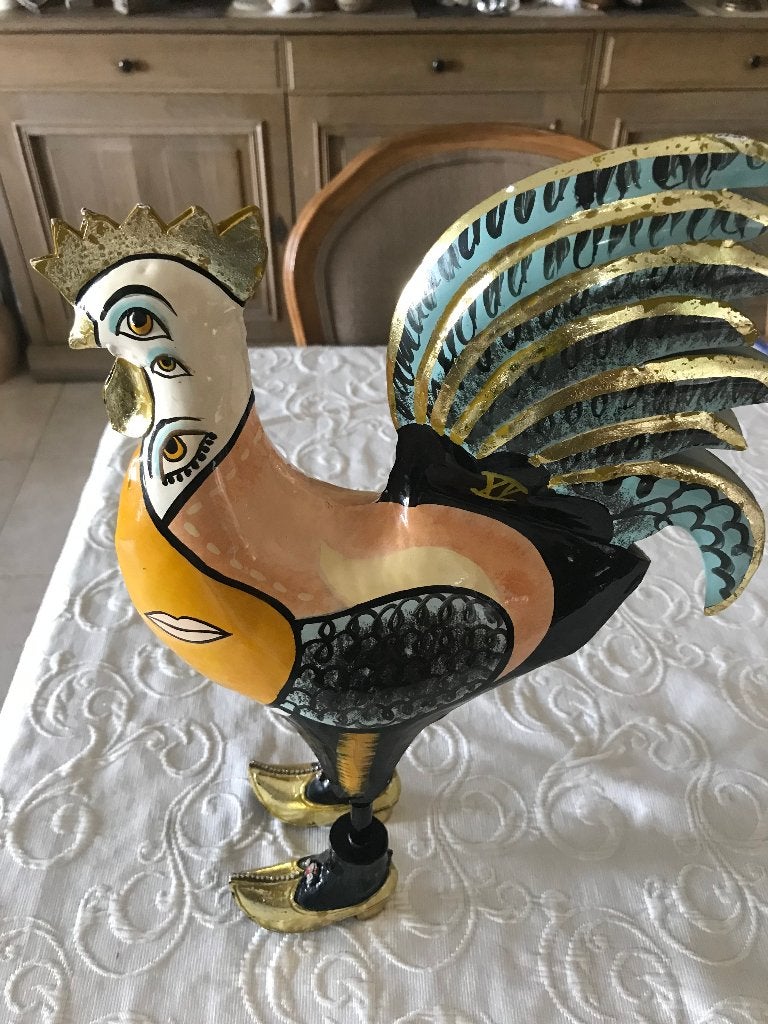 DECORATIEVE KUNST HAAN IN METAAL, Enlèvement ou Envoi, Objet, Multicolore, 39 cm