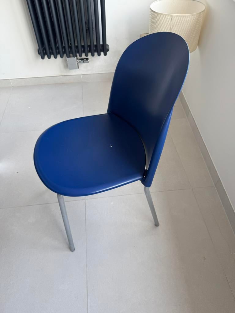 4 stoelen, Ophalen, Zo goed als nieuw, Blauw, Vier
