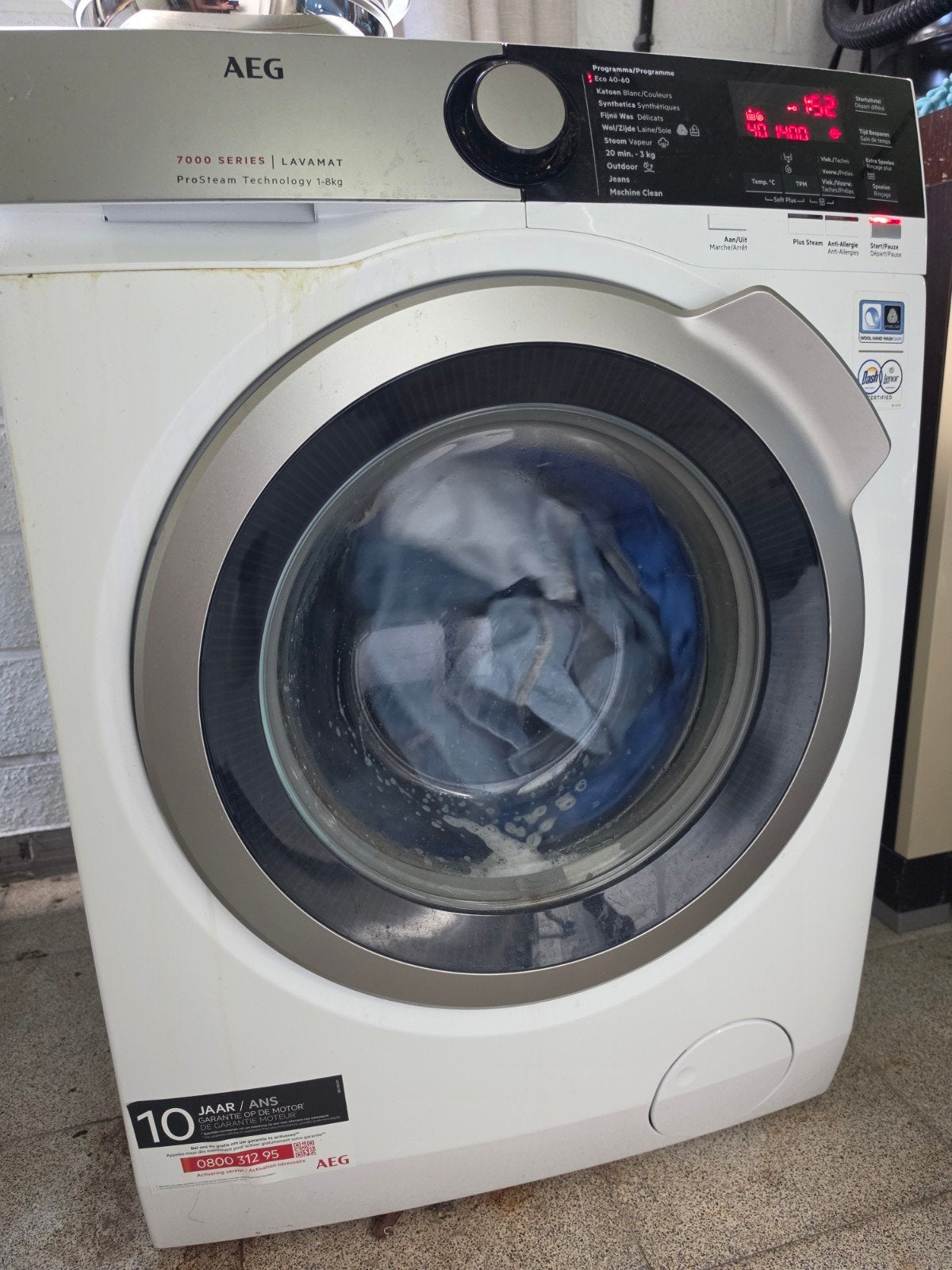 Wasmachine aeg, Ophalen