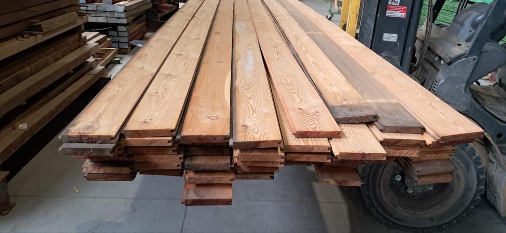 Lot lariks planchetten 110mm rechte tand, Doe-het-zelf en Bouw, Hout en Planken, Ophalen