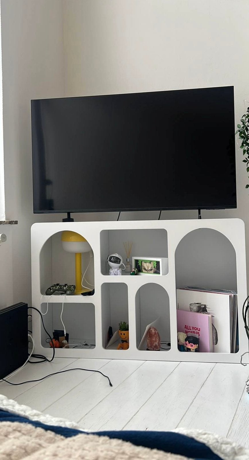Meuble TV design blanc à vendre, Enlèvement, Comme neuf