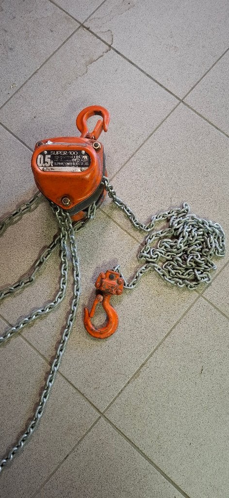 Ketting takel 0.5 ton, Doe-het-zelf en Bouw, Lieren en Takels, Ophalen, Zo goed als nieuw, Handmatig