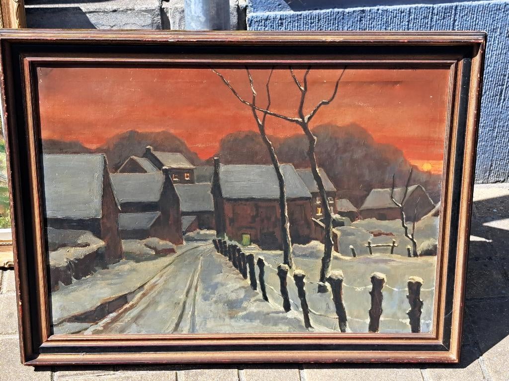 huile sur toile signe jean dewit, Antiek en Kunst, Ophalen of Verzenden