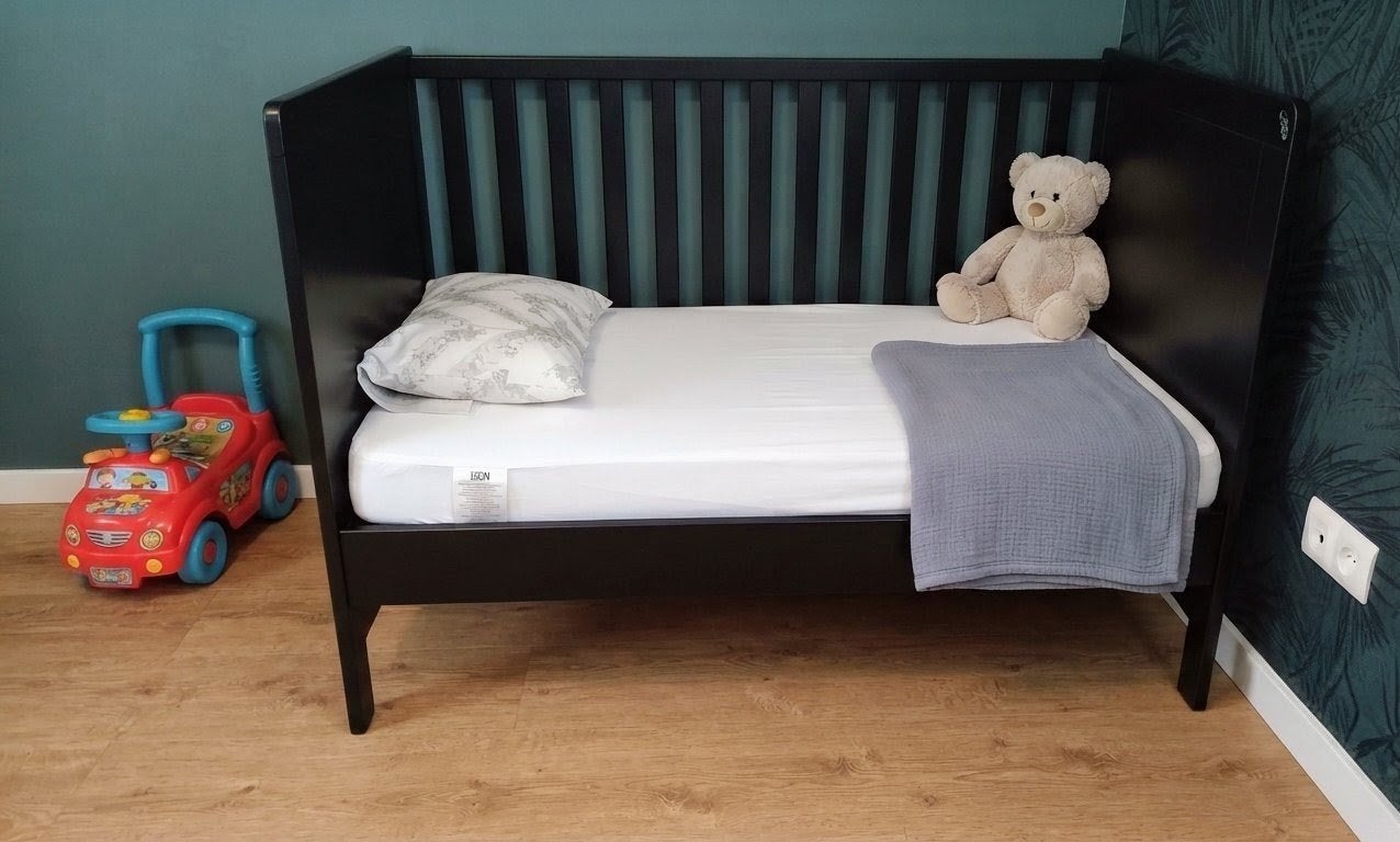 Complete Bopita Olly slaapset – zwart – 60x120, Ophalen, Matras