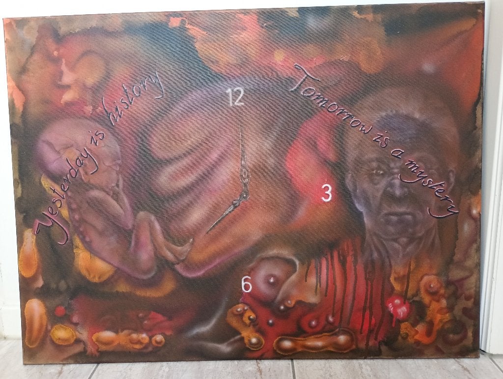 Schilderij airbrush, Ophalen