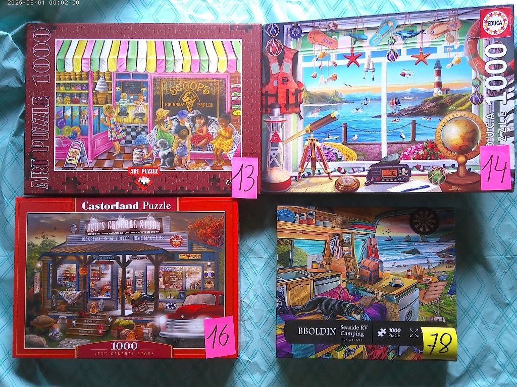 puzzel 1000= alleen 16-78 te koop==, Enlèvement ou Envoi, Utilisé