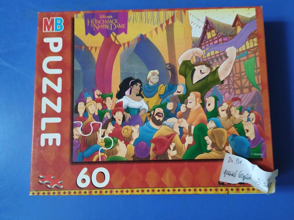 puzzel disney de klokkenluider van Notre dame 60 stuks, Ophalen of Verzenden