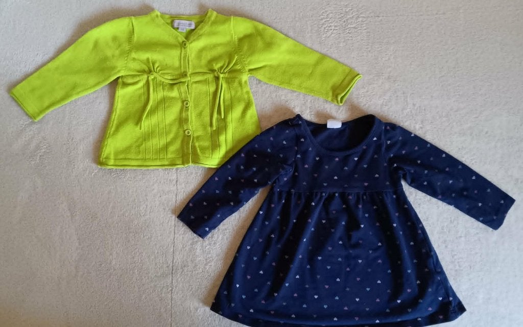 Vestje en jurk  Maat 74  Meisje, Kinderen en Baby's, Babykleding | Maat 74, Ophalen, Meisje