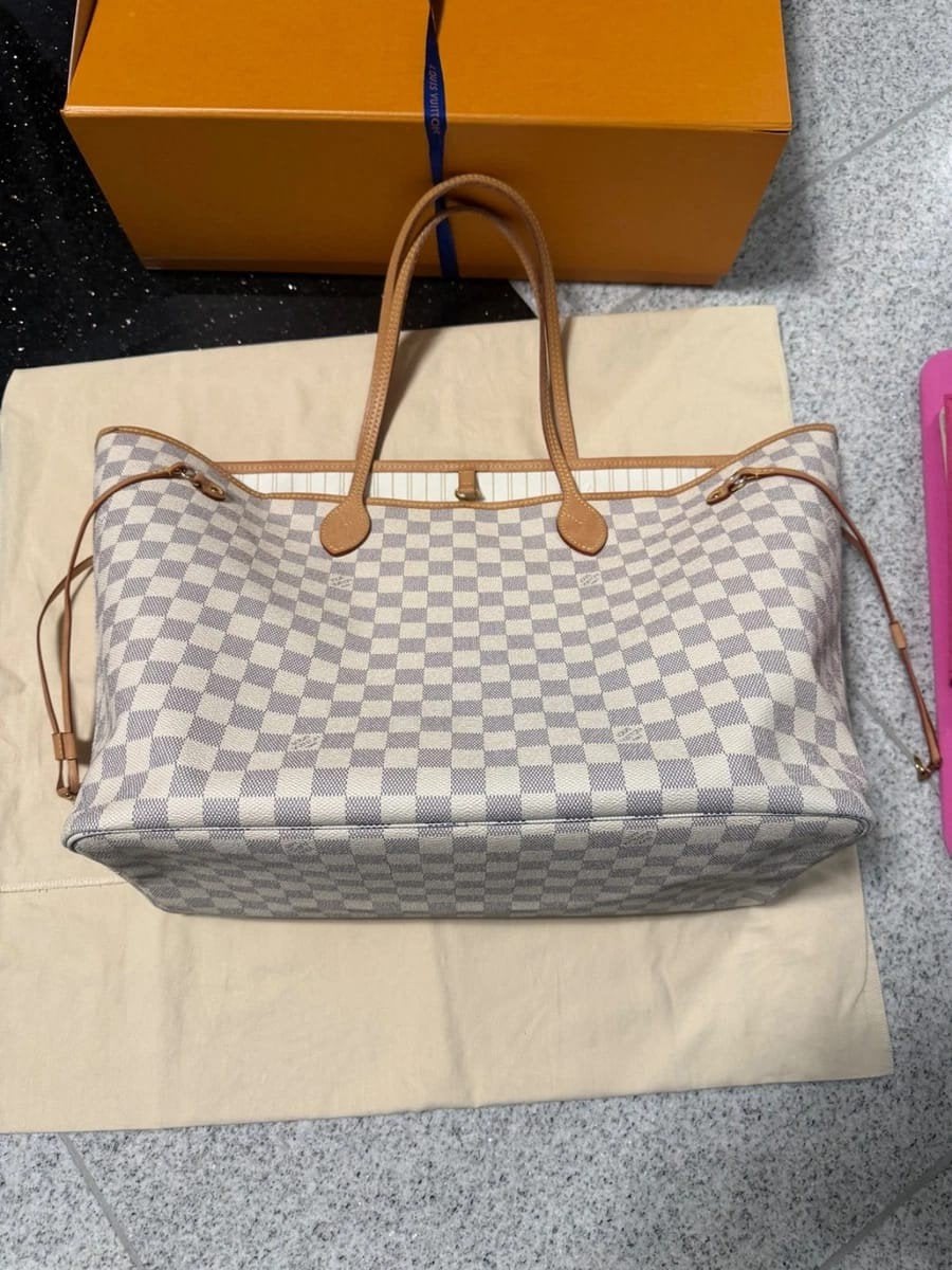 Louis Vuitton Neverfull  GSM Damier Azur 2023, Handtassen en Accessoires, Tassen | Damestassen