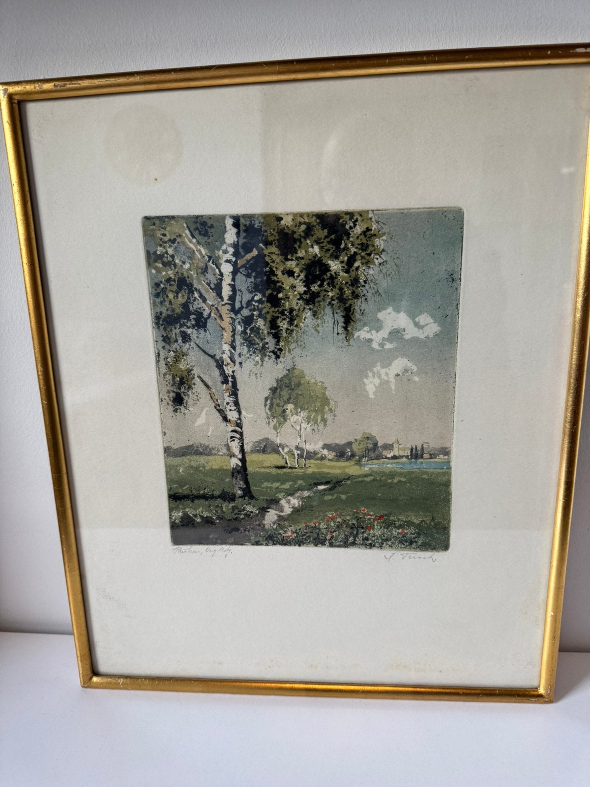 Ets met aquatint van Karl Tucek, Antiek en Kunst, Ophalen of Verzenden, Gravure