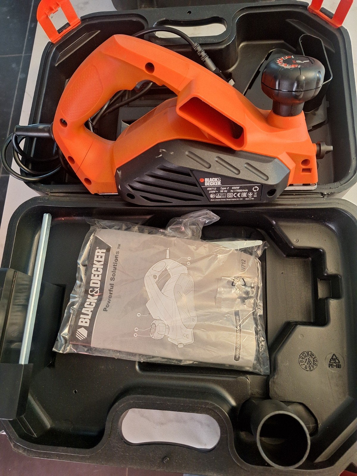 Black-decker schaaf, Ophalen