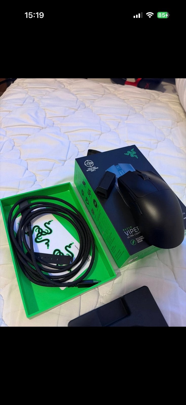 Razer viper v3 pro 8k wireless, Games en Spelcomputers, Ophalen of Verzenden, Zo goed als nieuw