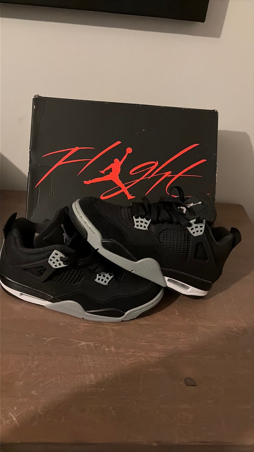 Toile noire Jordan 4, Vêtements | Hommes, Enlèvement ou Envoi, Comme neuf, Baskets, Noir