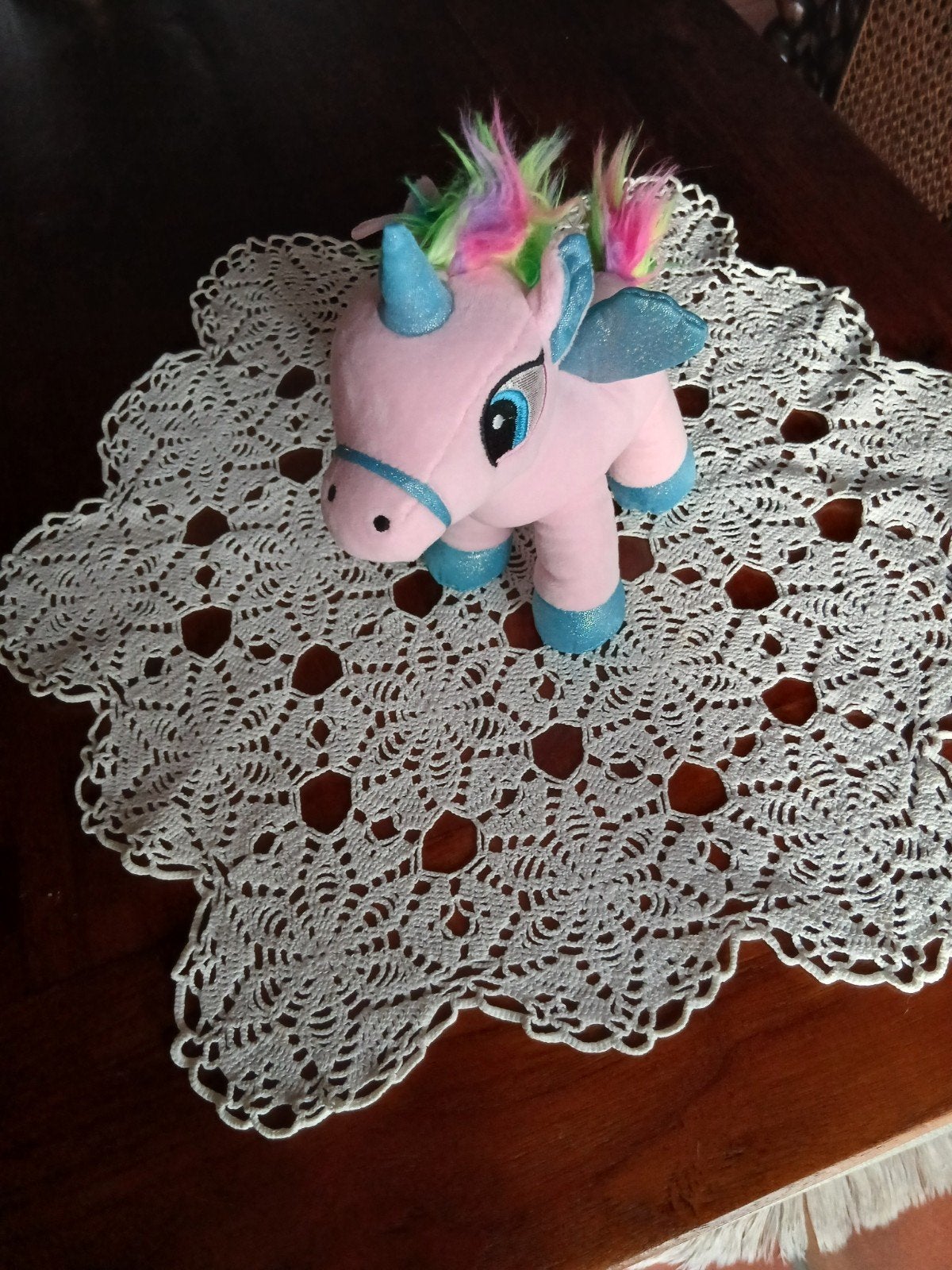 Mooie pluche eenhoorn met glitters, Kinderen en Baby's, Ophalen of Verzenden, Eenhoorn