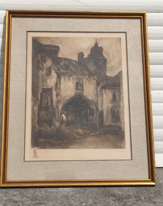 gravure signe frans holst, Antiquités & Art, Enlèvement ou Envoi, Gravure