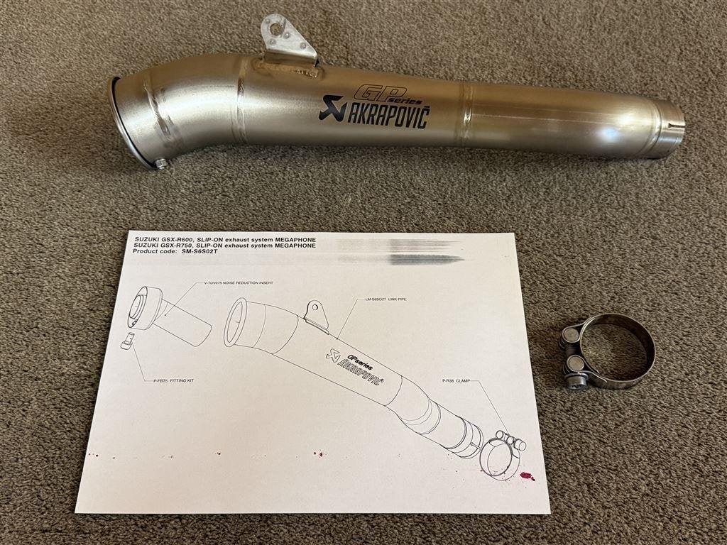 Akrapovic Megaphone uitlaat GSXR600 GSXR750 11-17 L1-L7, Verzenden, Gebruikt