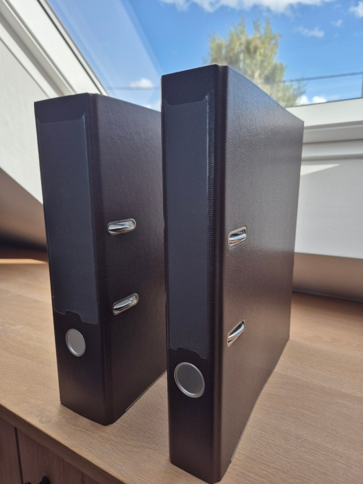 Set donkerbruine classeurs, 7 brede en 3 smalle, Ophalen