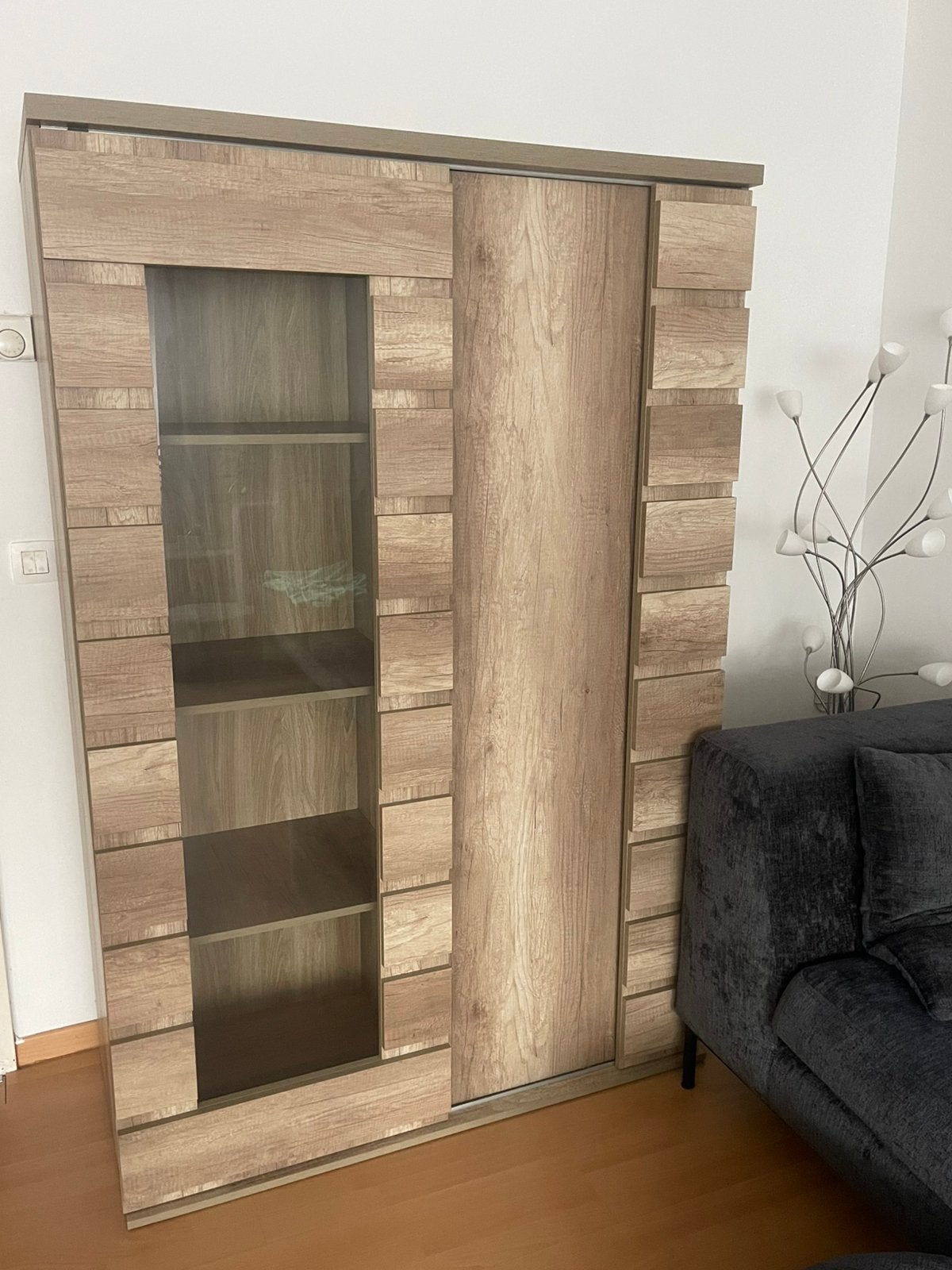 “Houten kledingkast met schuifdeuren (Pax)”., Huis en Inrichting, Kasten | Kleerkasten, Ophalen, Zo goed als nieuw