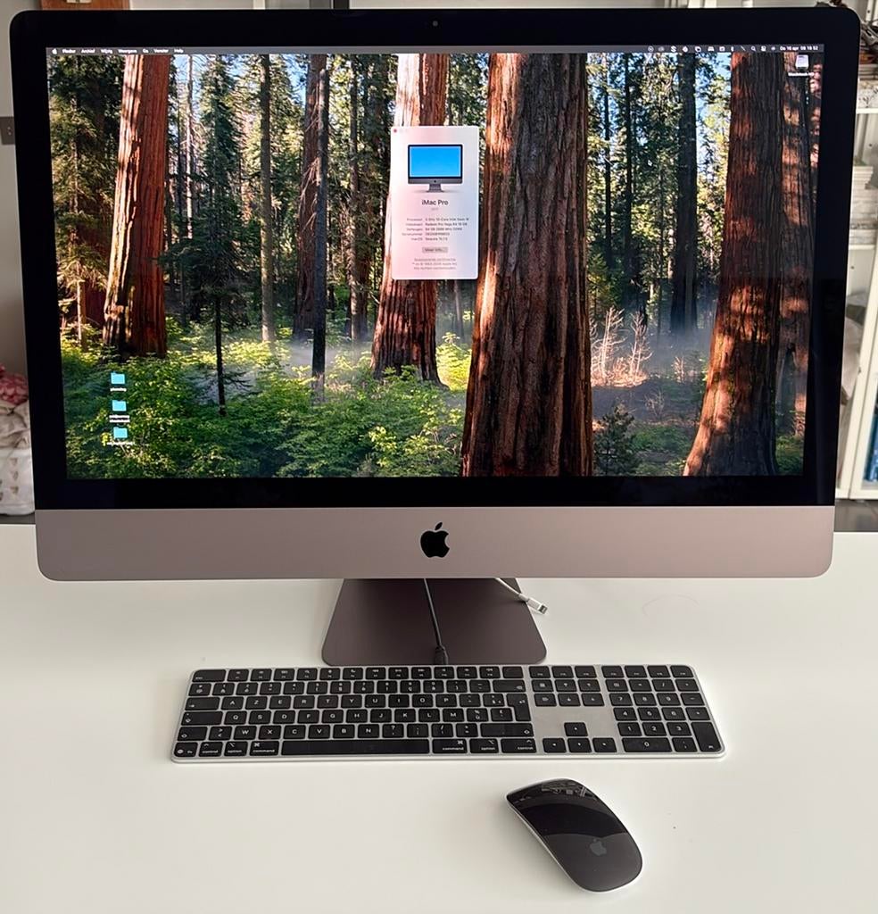 Apple Imac PRO 27inch 2020 10 core Xeon/64gb/Vega 64/1TB SSD, Computers en Software, Apple Desktops, Zo goed als nieuw, iMac Pro