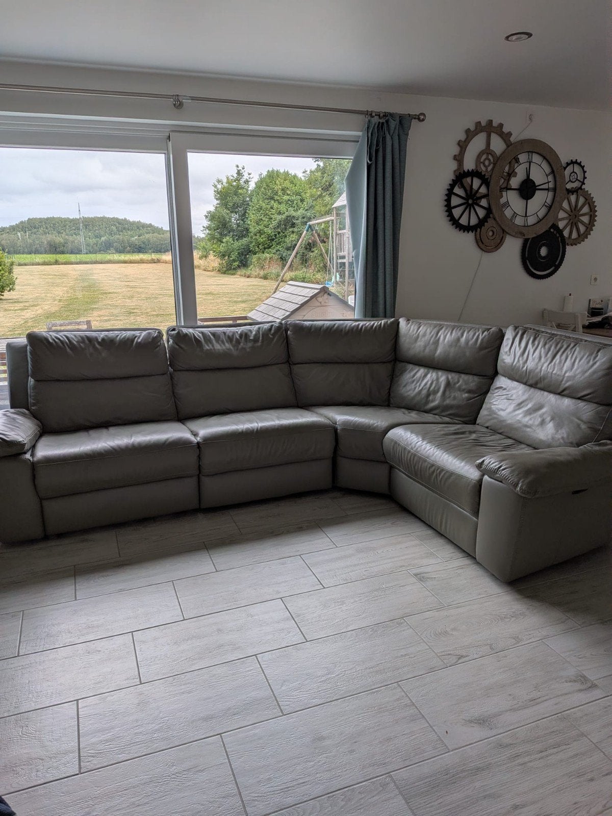 À vendre: Canapé en cuir Château d'Ax avec relax électriques, Maison & Meubles, Enlèvement, Cuir
