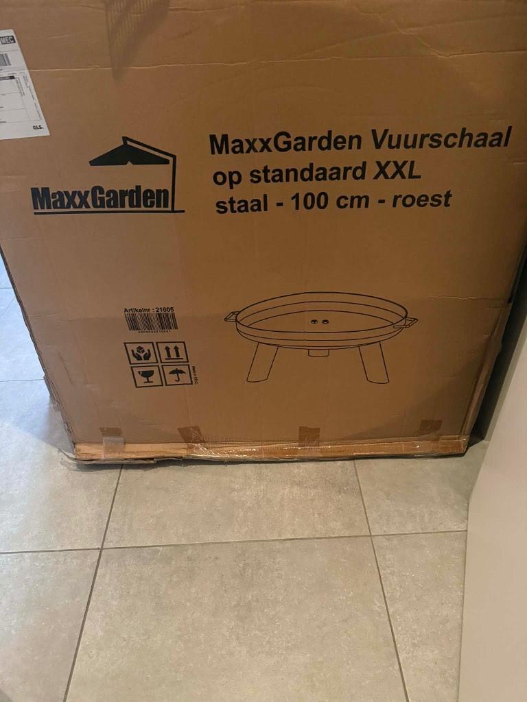 Vuurschaal 100 cm roest kleur. MaxxGarden., Tuin en Terras, Ophalen, Nieuw