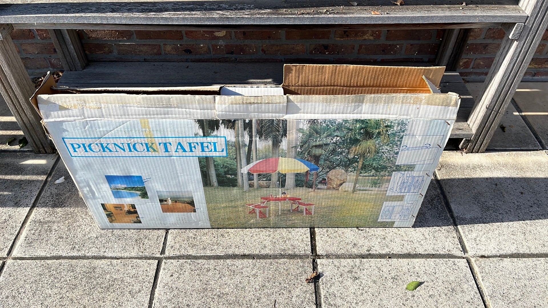 Picknicktafel, Ophalen, Overige materialen, Vierkant, Zo goed als nieuw
