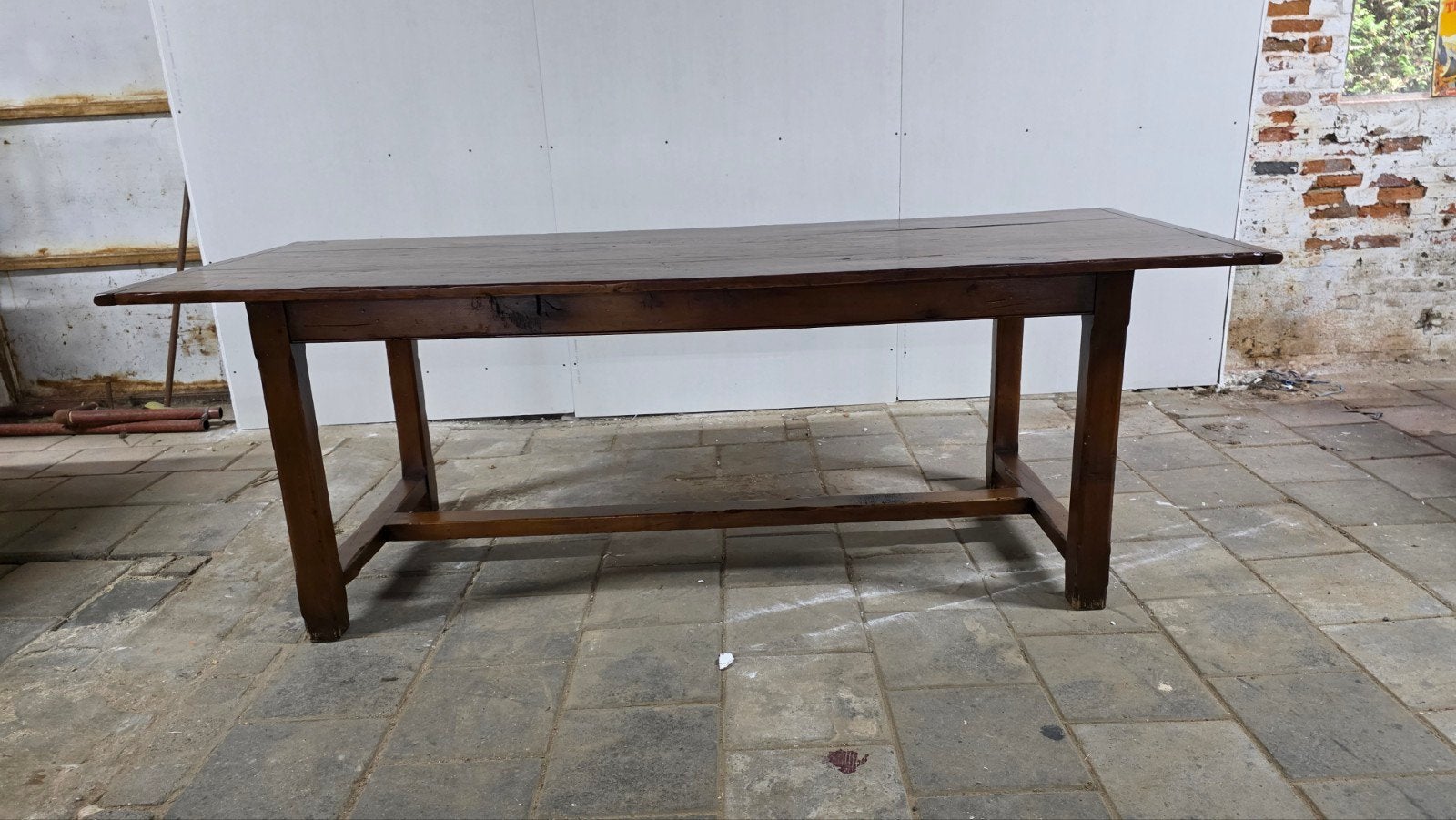 Oude Franse boerentafel 220 cm, Ophalen of Verzenden