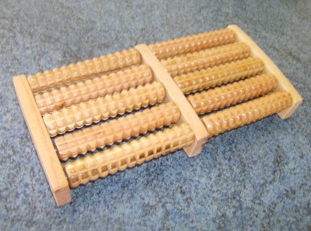 Houten voetmassage roller - nieuw, Sport en Fitness, Ophalen