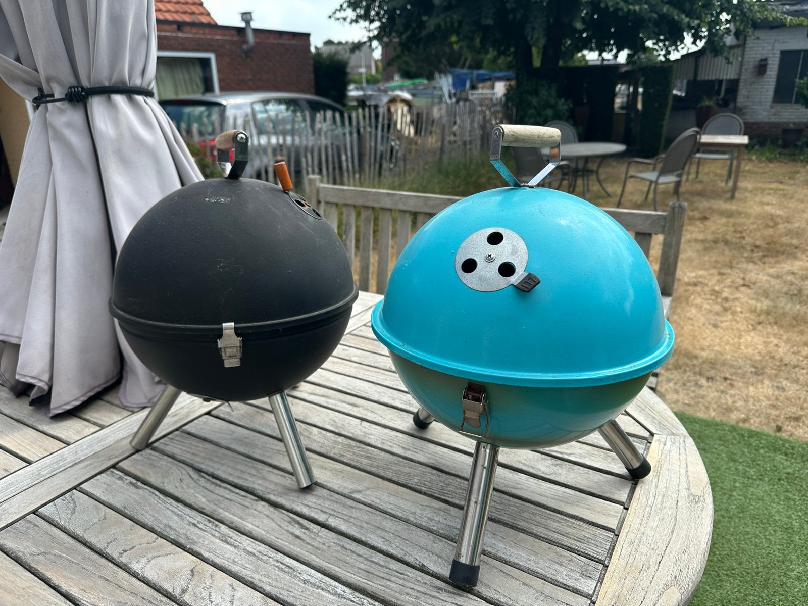 Tafel bbq (10€/ st), Tuin en Terras, Houtskoolbarbecues, Ophalen, Gebruikt