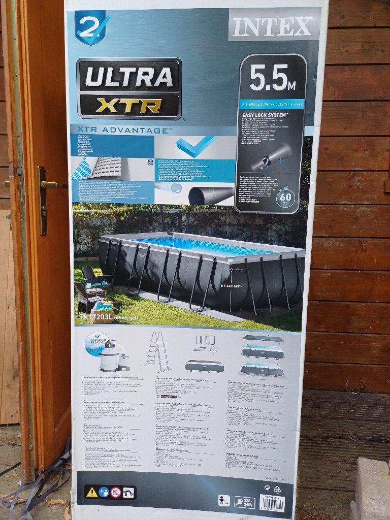 Piscine Hors sol Tubulaire Ultra XTR - 5,49m X 2,74m X 1,32m, Jardin & Terrasse, Piscines, Comme neuf, Enlèvement, Rectangulaire