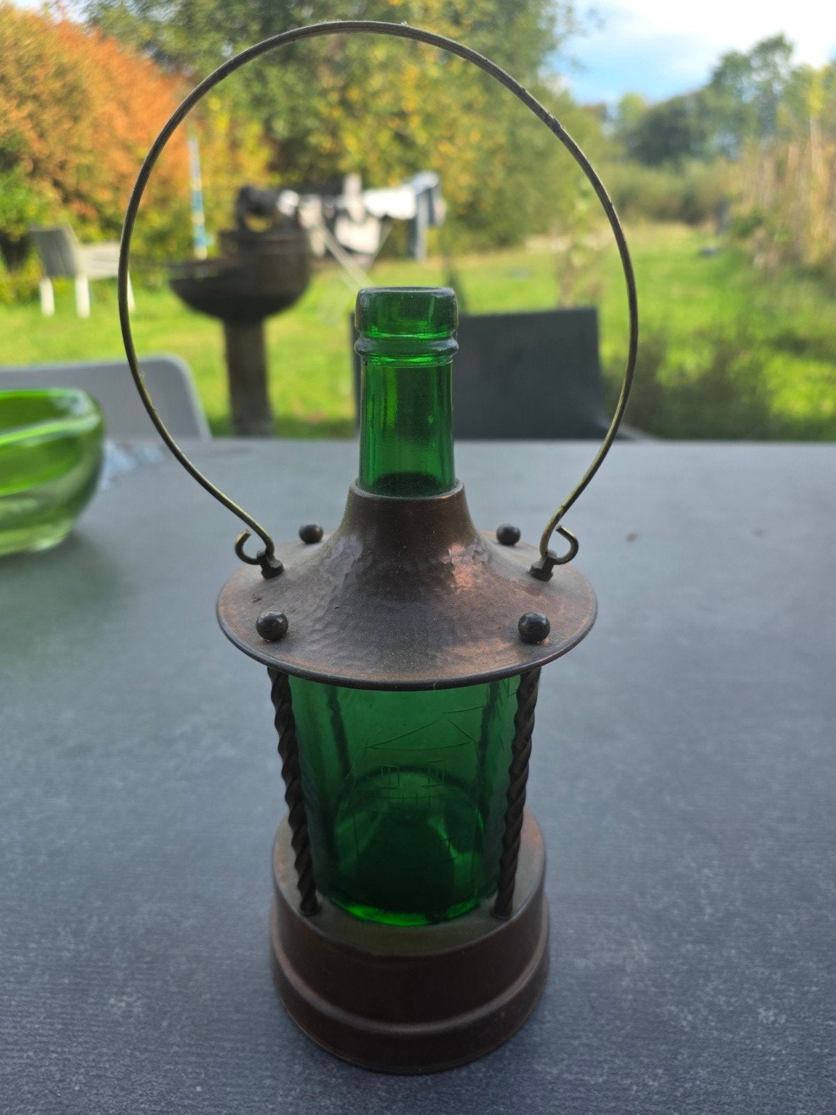 vintage Duitse muzikale decanter in lantaarnstijl, Enlèvement ou Envoi, Verre