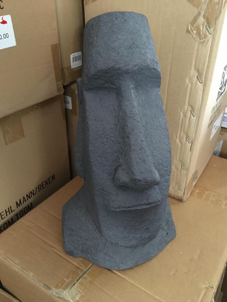 Nieuw MOAI hoofd decoratie, Enlèvement ou Envoi, Neuf, Gris, Autres matériaux