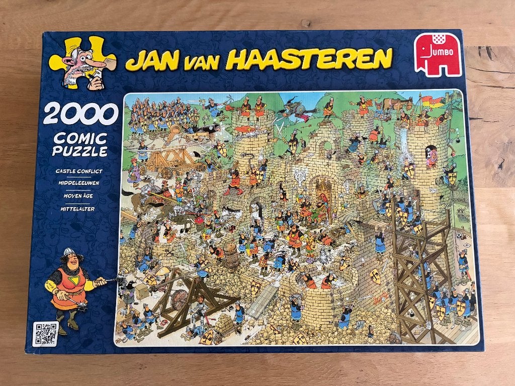 Puzzel De Middeleeuwen Jan Van Haasteren, Enlèvement ou Envoi, Plus de 1 500 pièces, Comme neuf, Puzzle