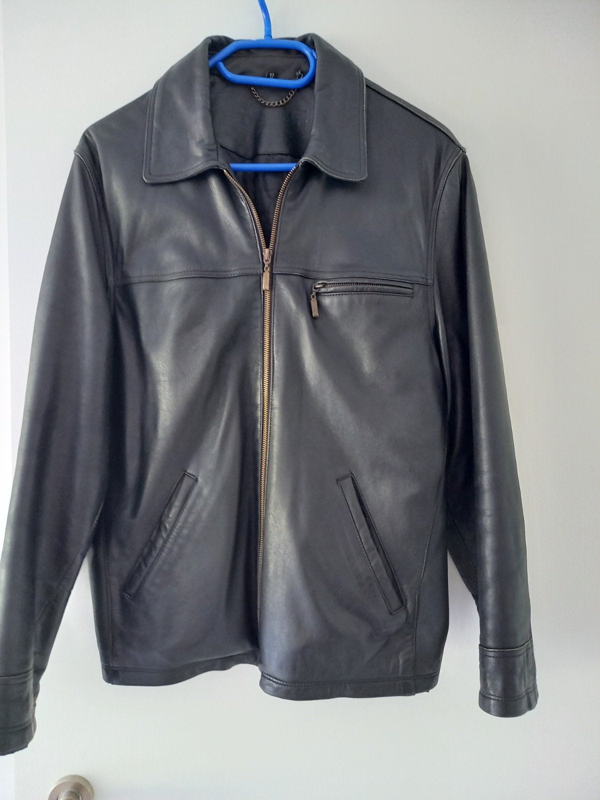 veste en cuir ., Kleding | Heren, Ophalen, Maat 48/50 (M), Zwart, Zo goed als nieuw