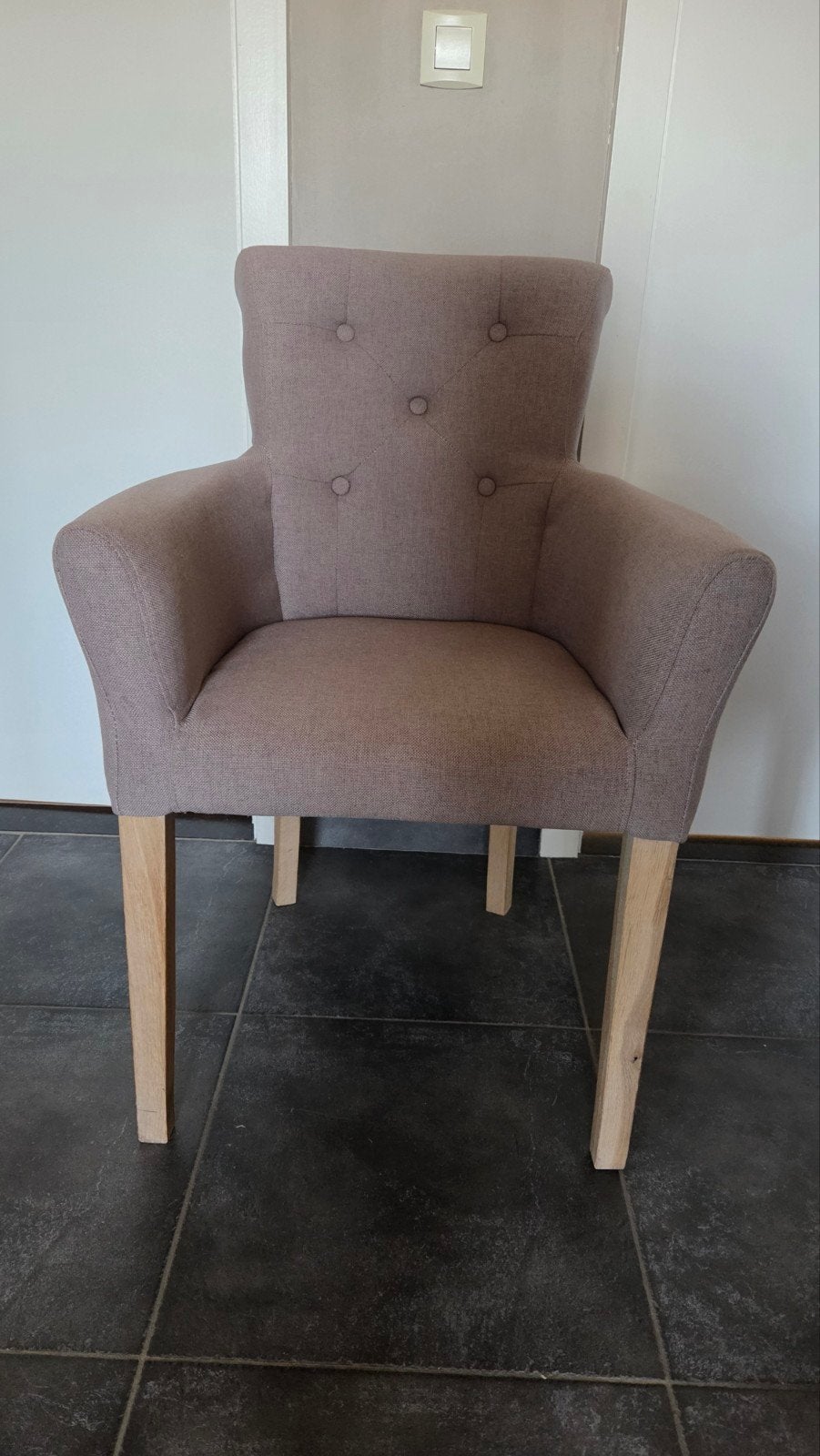 Eetkamer Stoelen landelijk (Taupe), Huis en Inrichting, Ophalen, Hout, Overige kleuren, Vijf, Zes of meer stoelen