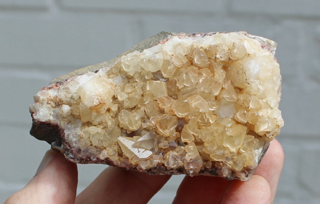 CALCIET uit de steengroeve van BEEZ in BELGIE, Ophalen of Verzenden, Mineraal