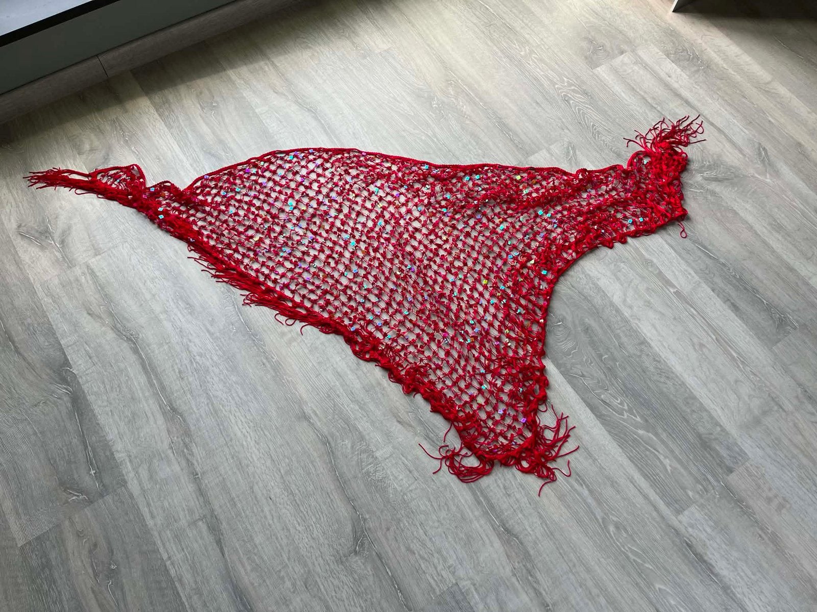 Écharpe de danse du ventre rouge, Enlèvement ou Envoi, Comme neuf, Écharpe