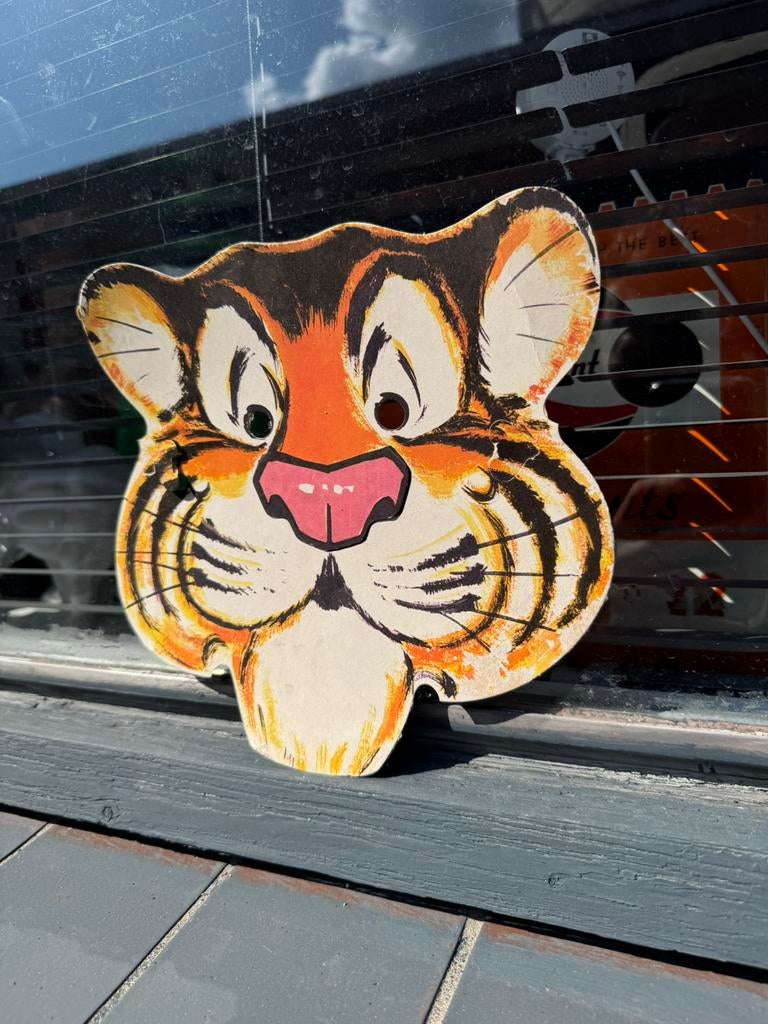 Esso tijger reclame masker, Ophalen of Verzenden, Gebruikt, Reclamebord