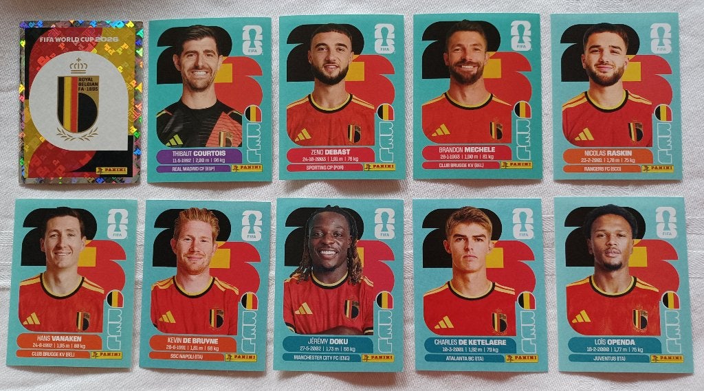 Autocollants Panini Diables Rouges - Coupe du Monde 2026, Enlèvement ou Envoi, Comme neuf, Plusieurs autocollants