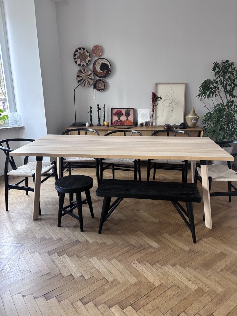 Prachtige houten eettafel, 200 cm of meer, 50 tot 100 cm, Zo goed als nieuw, Vijf personen of meer