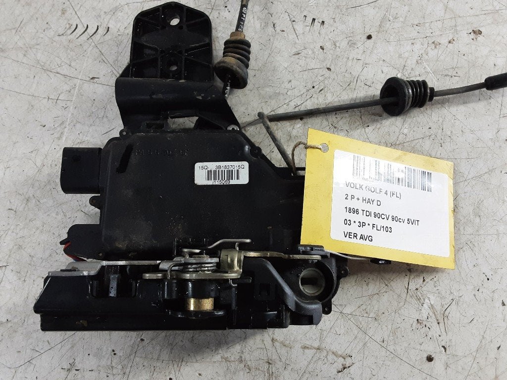 SERRURE DE PORTE AVANT GAUCHE Golf IV (1J1) (3B1837015Q), Volkswagen, Gauche, Mevr. I. Hauben, Utilisé