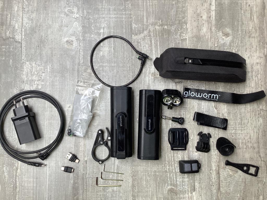 Gloworm X2, Fietsen en Brommers, Fietsaccessoires | Fietsverlichting, Gebruikt, Ophalen of Verzenden, Oplaadbaar, Batterij